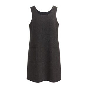 GAP Wool Blend Trapeze Mini Dress L Gray 60s Mod Twiggy Sleeveless Taiwan Y2K